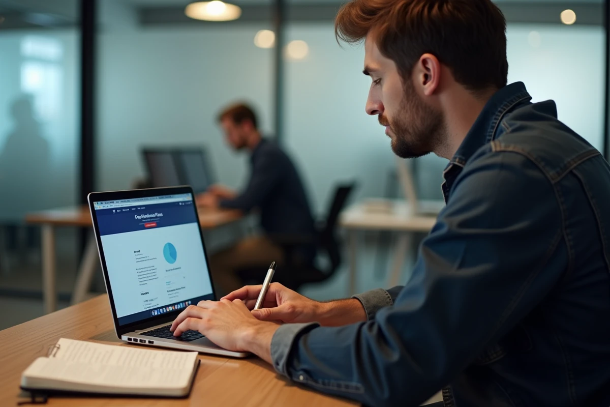 Entrepreneur consultant les informations de DataPerformanceParis avant de se lancer dans un projet digital